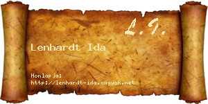Lenhardt Ida névjegykártya