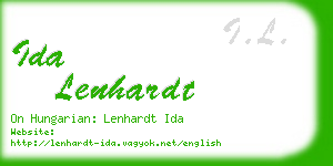 ida lenhardt business card